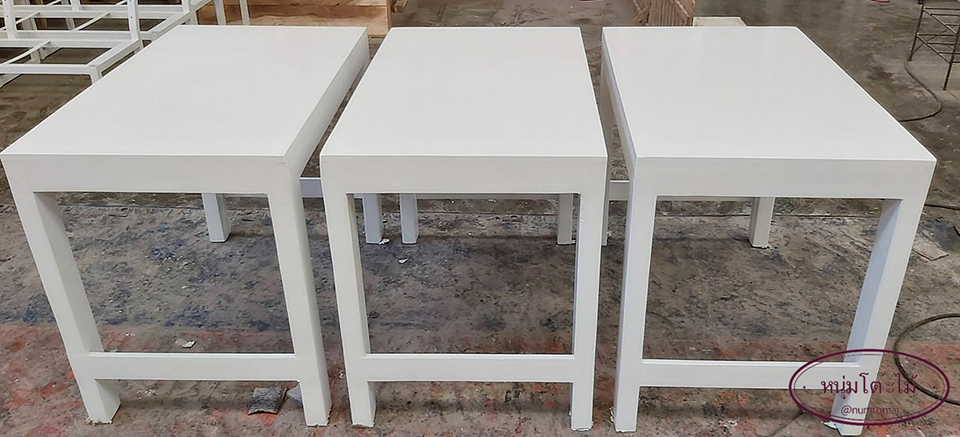 โต๊ะไม้สีขาว ราคาโรงงาน